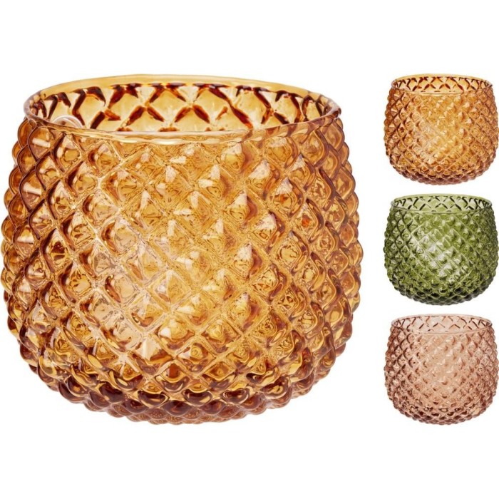 PTEALIGHT VETRO 10X9CM 3ASS